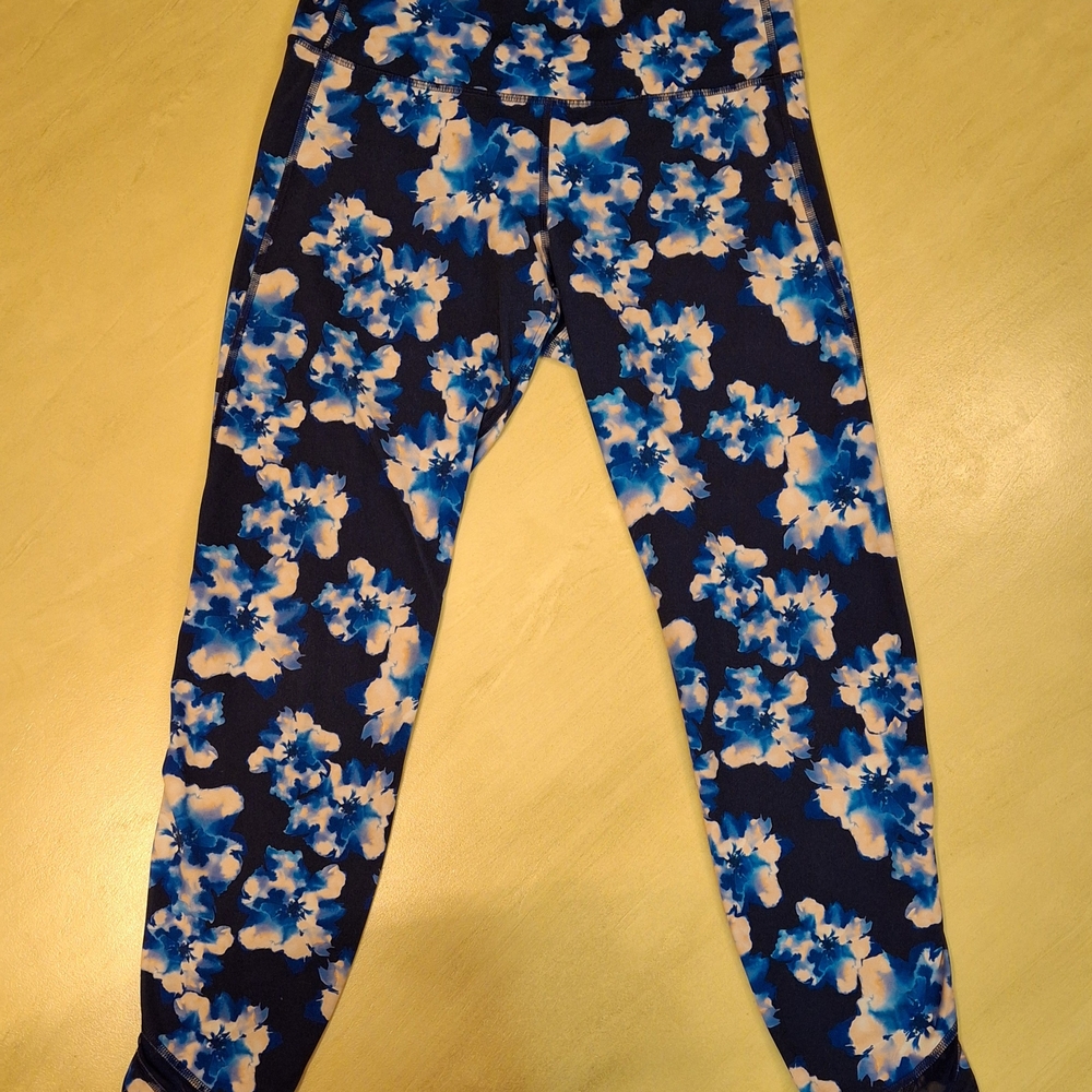 Floral Blue Leggings